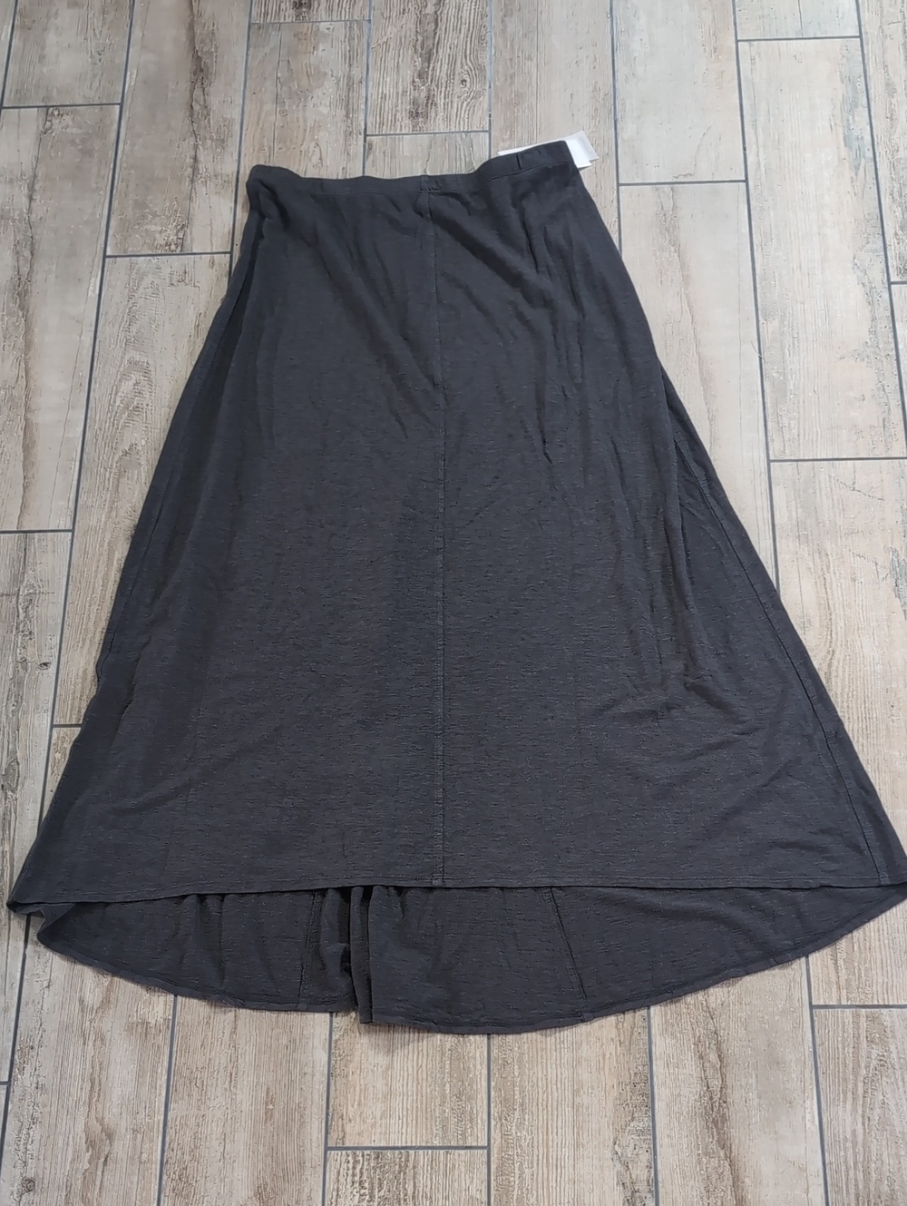 NEW Eileen Fisher Dark Charcoal Graphite High-Low A Line Maxi Skirt
